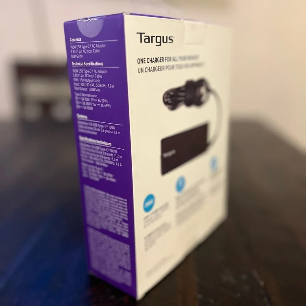 Targus Black USB Type-C Computer Cable Adapter 100W